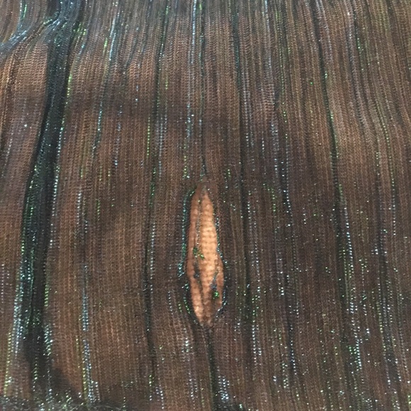 Betsy and Adam LONG METALLIC KNIT HALTER TOP DRESS 4 - Picture 6 of 6